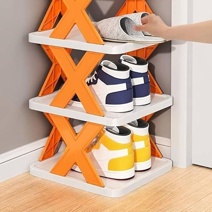 X-Shaped Shoe Rack